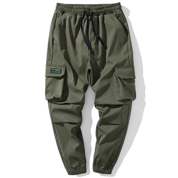 Cargo shirt i militär snitt med canvas och ripstop